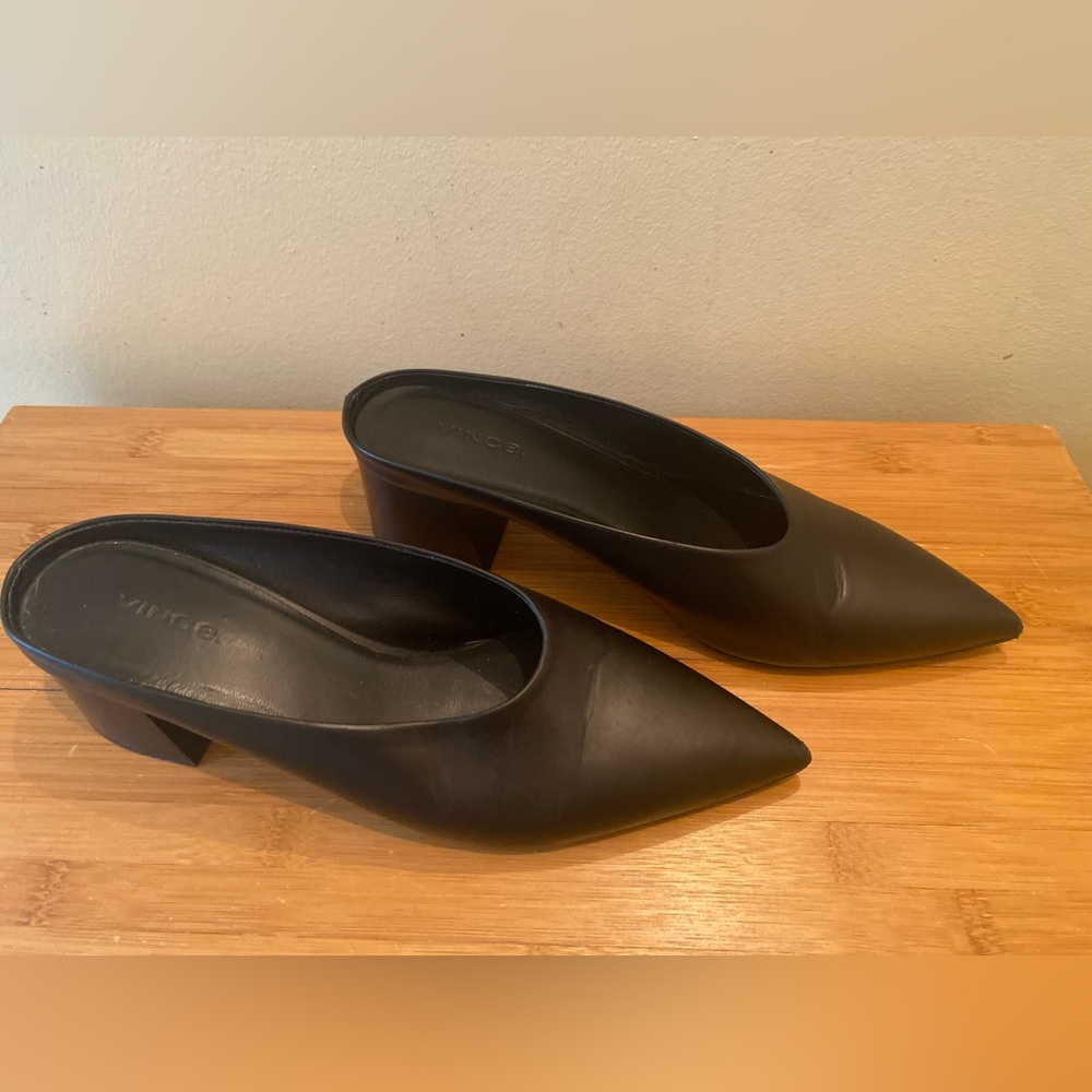 VINCE RALSTON MULE BLACK LEATHER -